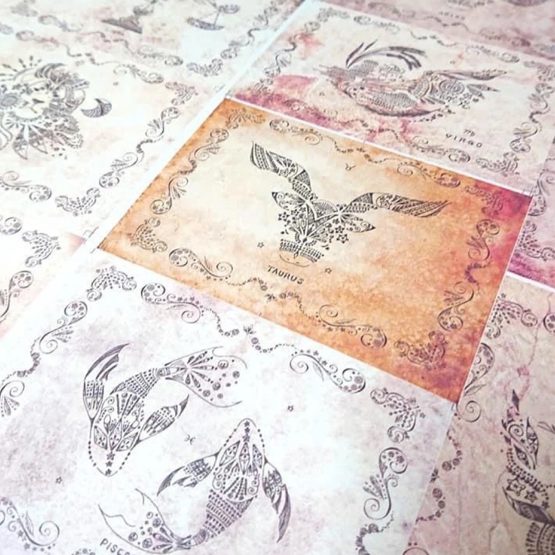 柴尾shibao 魔法書+12星座明信片的套組