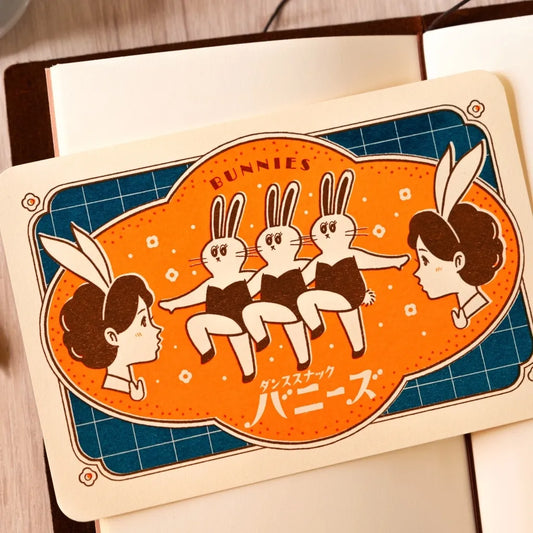 復古郵政明信片 012 兔子