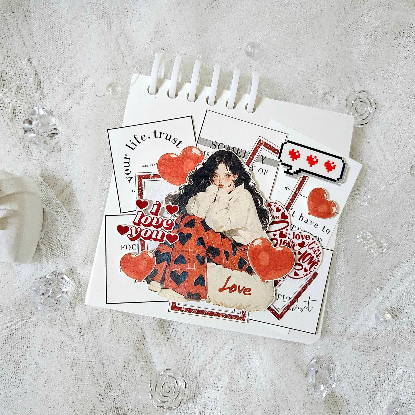 Love 女孩 模造紙貼紙包