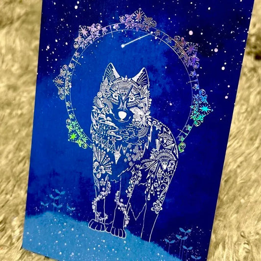 柴尾shibao 在山坡上看著 明信片