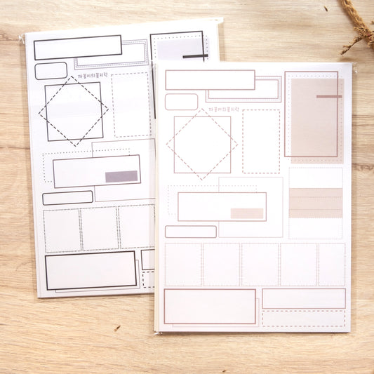 標籤框 模造紙貼紙 圓框 / 方框