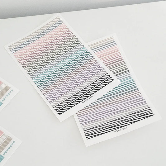 莫蘭迪色緞帶透明貼紙包