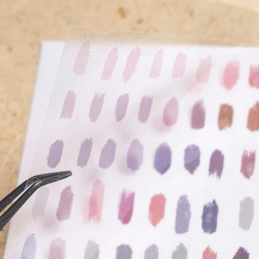 莫蘭迪色色塊 透明貼紙包