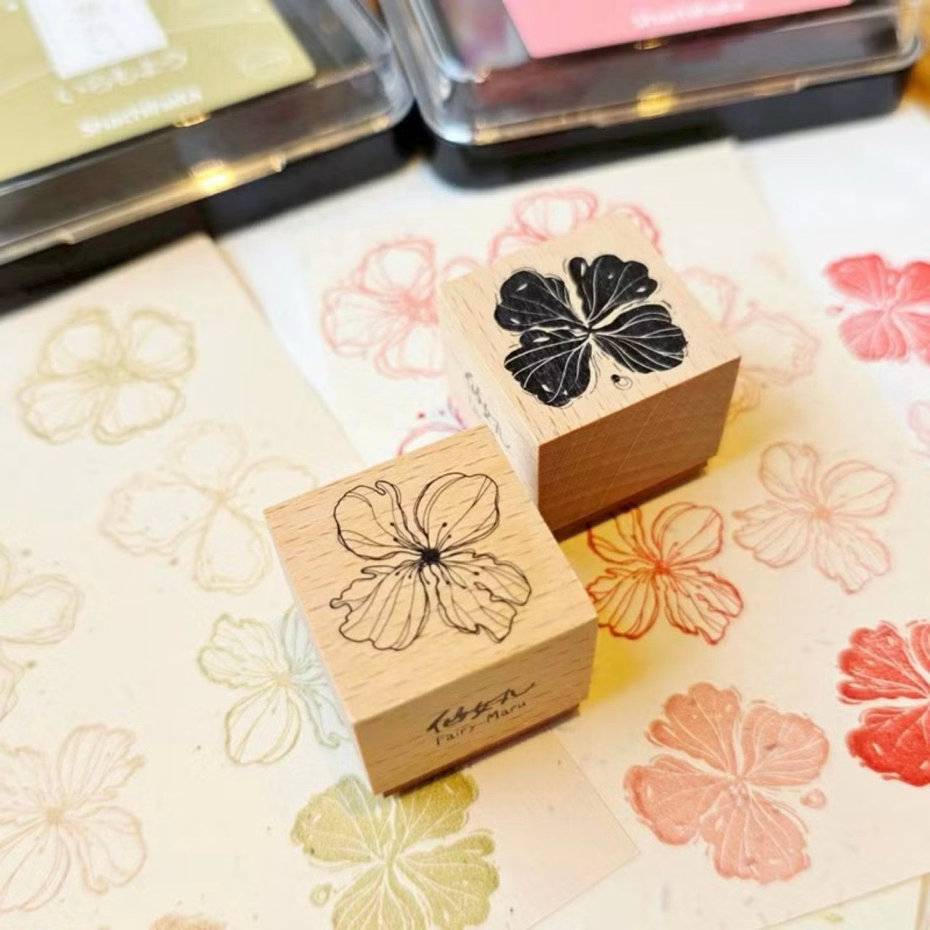 仙女丸 Fairy maru 線條花櫸木印章組