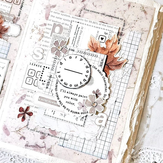 莫蘭迪色小花貼紙