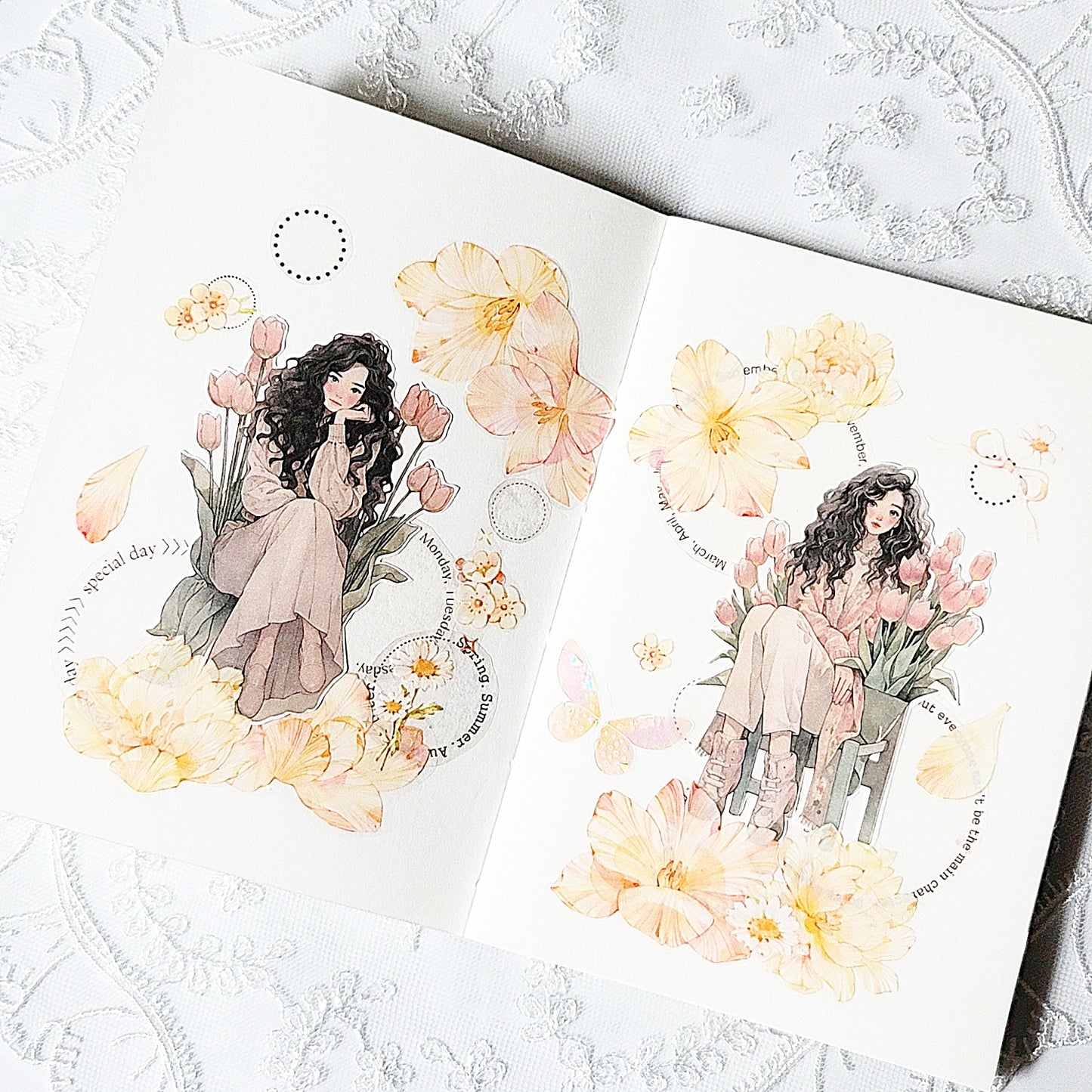 花簇女孩貼紙包 一般色