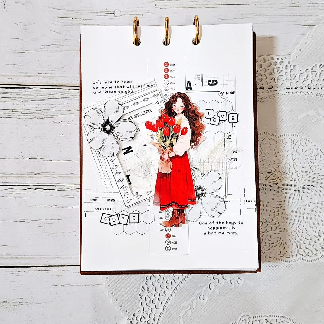 花簇女孩貼紙包 飽和色