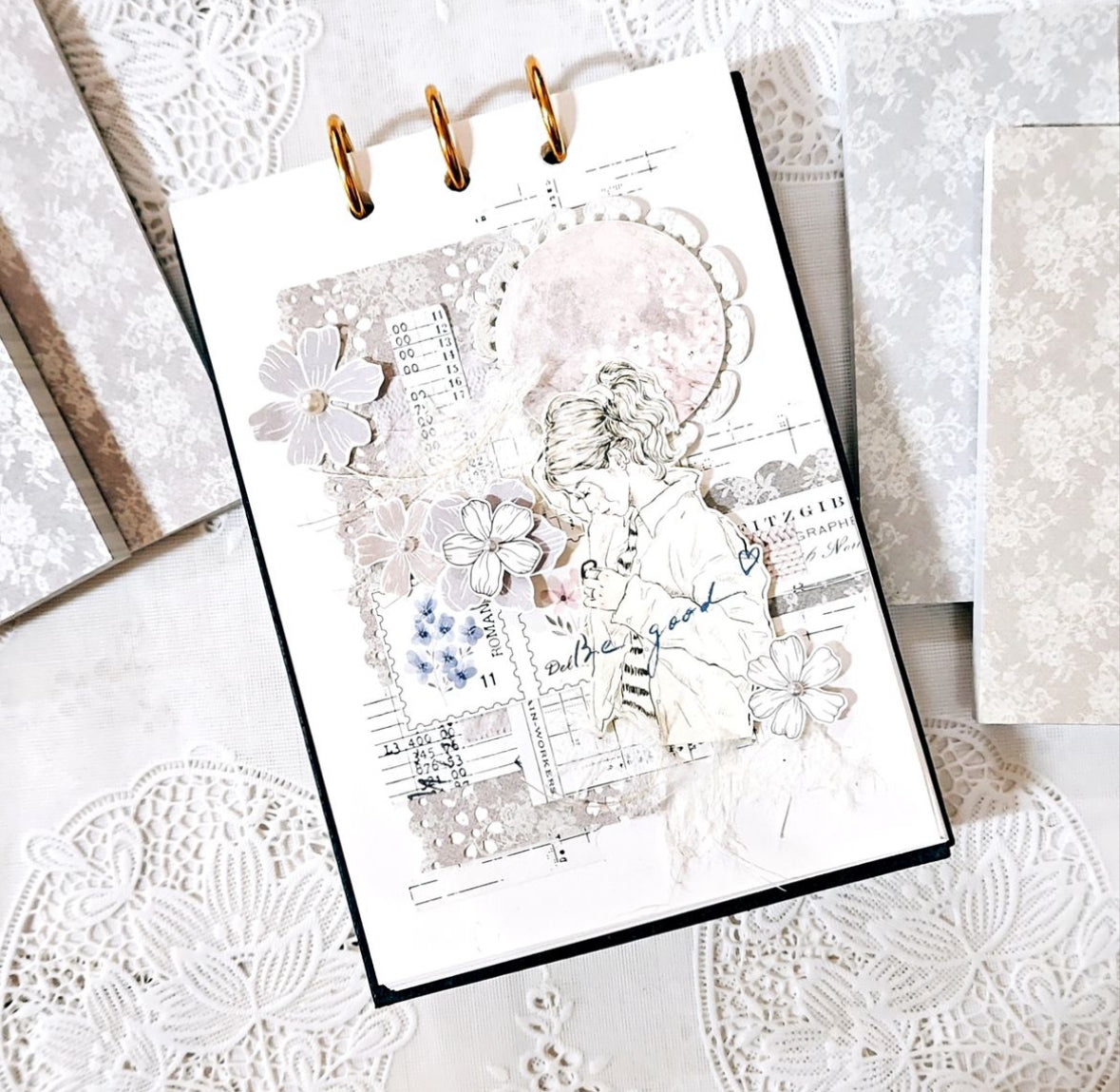 花朵郵票造型模造紙貼紙