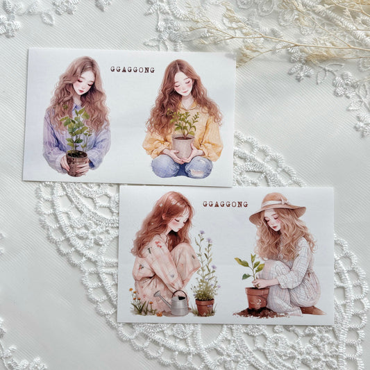 植系女孩 貼紙包