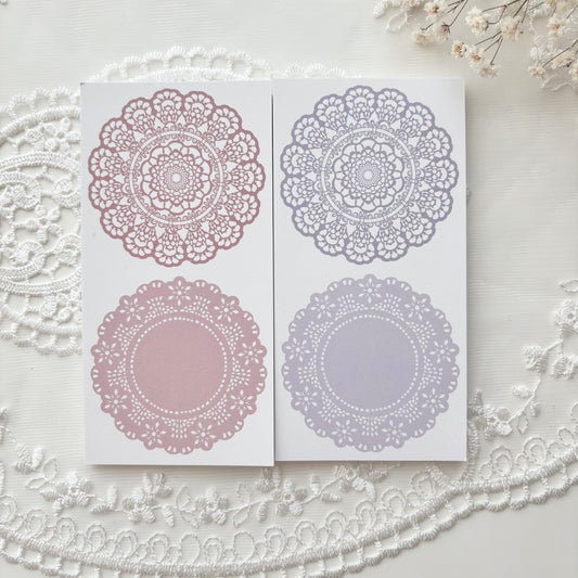 花朵蕾絲便箋本組