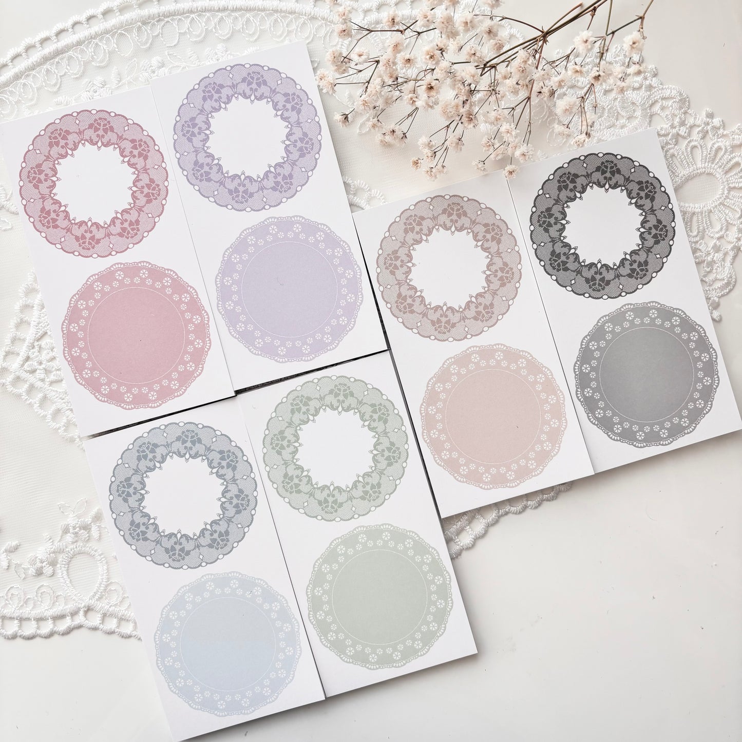 花朵蕾絲便箋本組