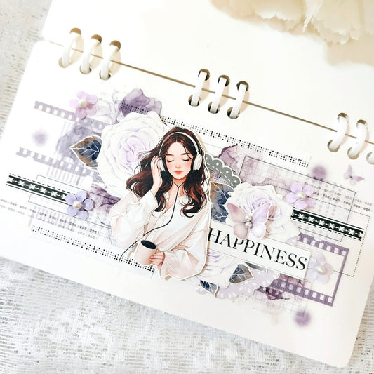 音樂女孩 貼紙包