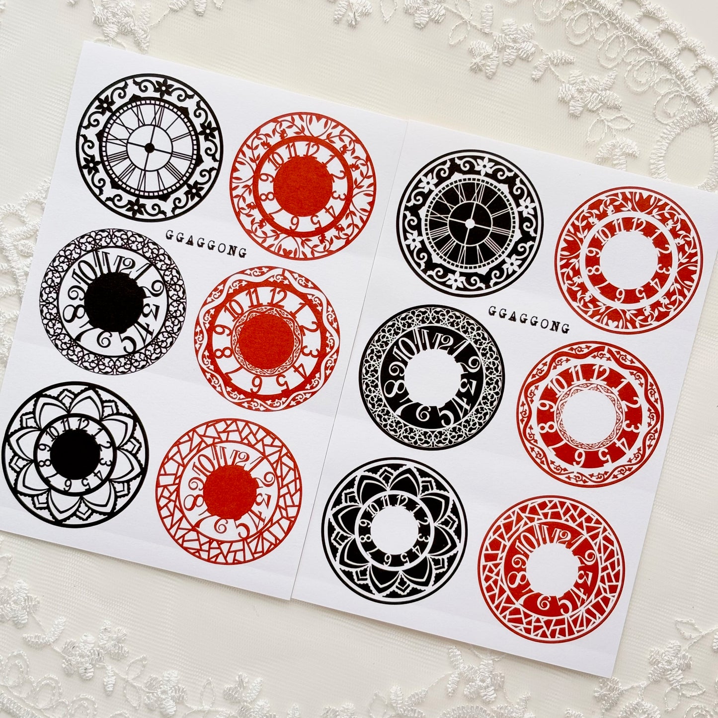 蕾絲花圈 貼紙包