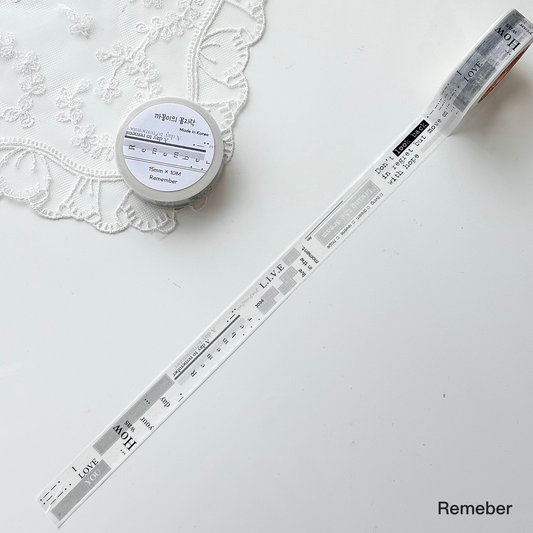 點陣紙膠帶系列 Dot&Lettering/Remeber/Stitch