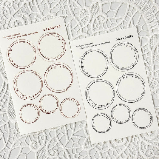 重疊框 霧面PET貼紙包