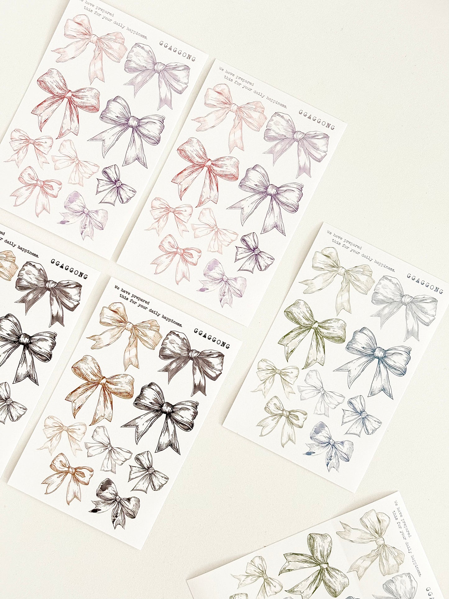 素描緞帶 模造紙貼紙包