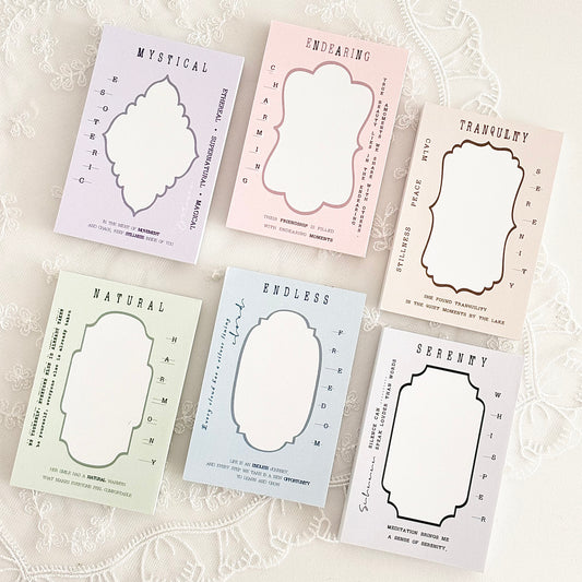 馬卡龍色框框日誌便箋本