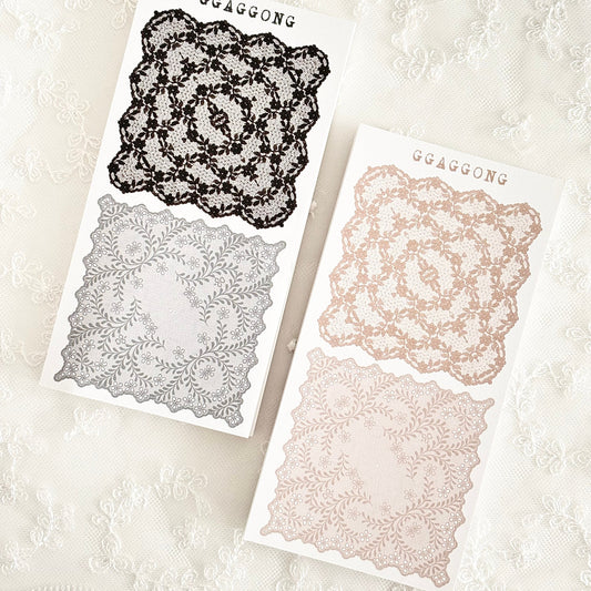 方形蕾絲便箋紙