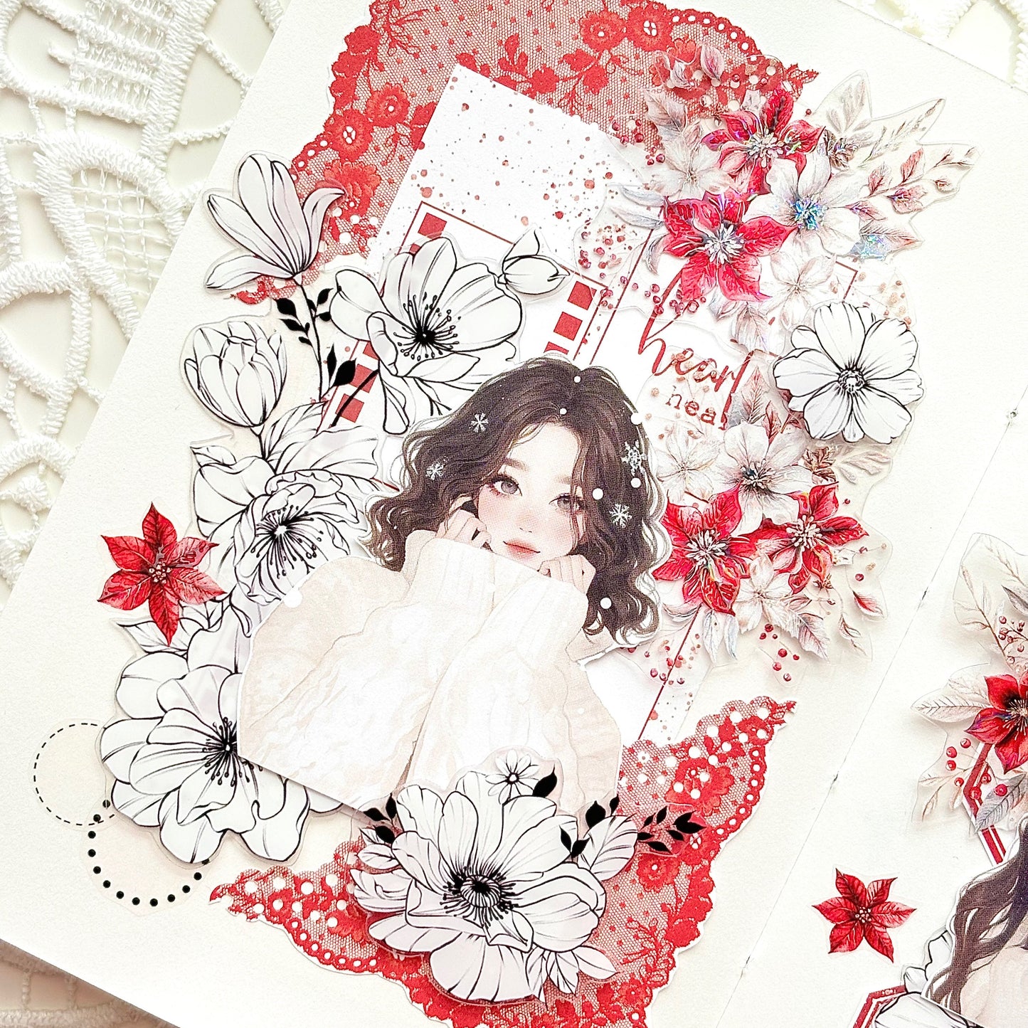 雪白女孩 模造紙貼紙包