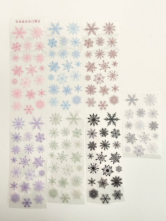 雪花 立體亮面PET割型紙膠帶