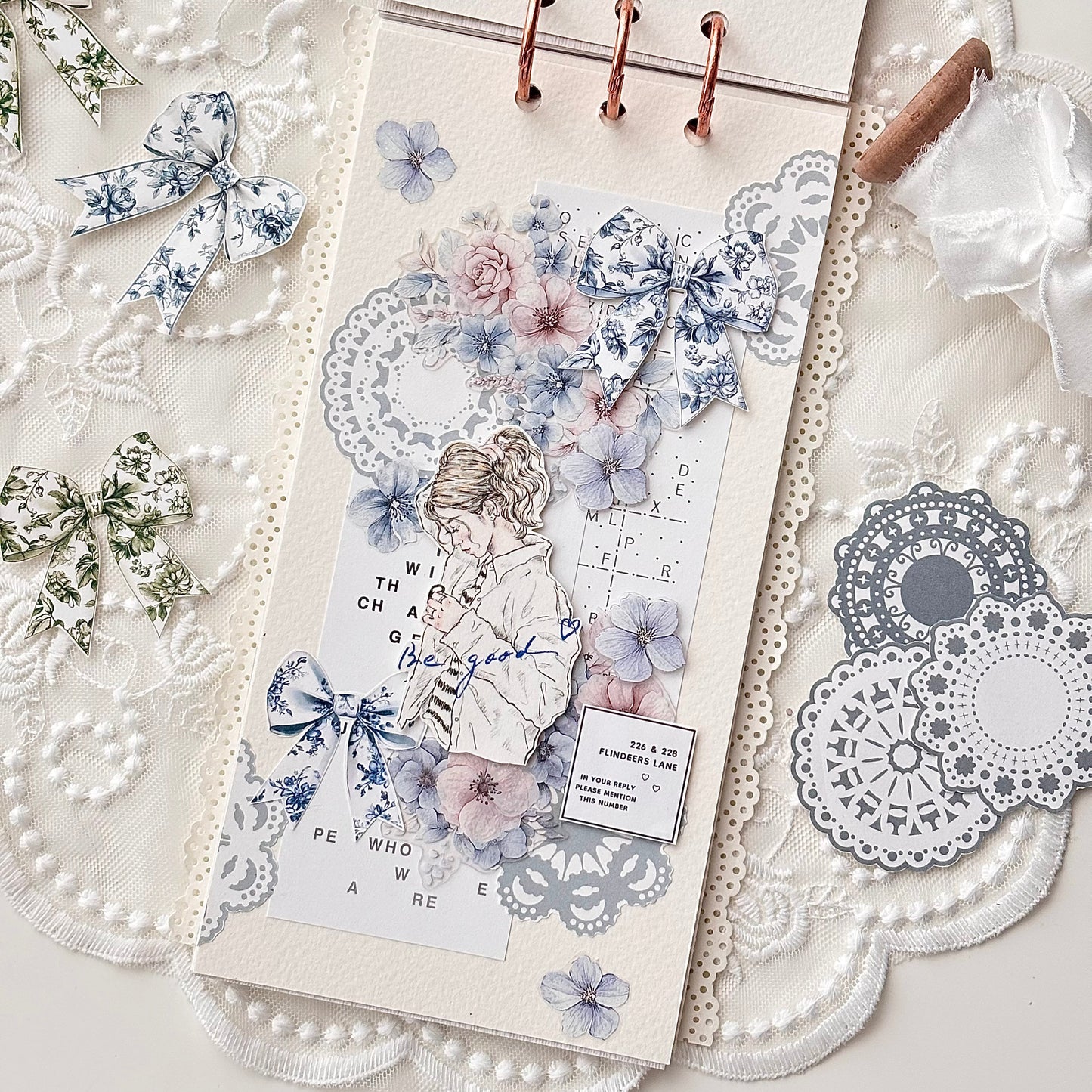 復古花朵 立體亮面PET紙膠帶