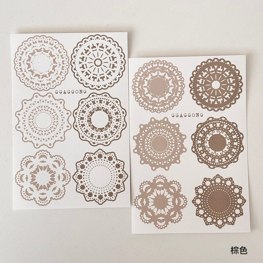迷你蕾絲 模造紙貼紙包