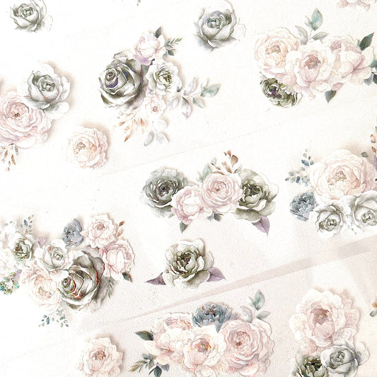 鼠尾草綠 立體亮面PET紙膠帶