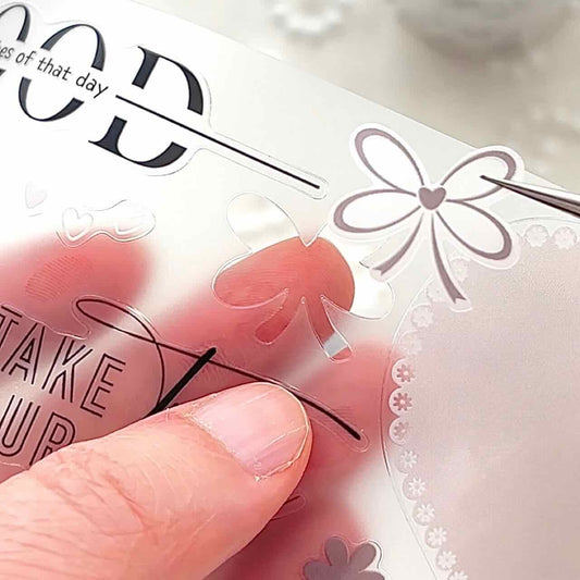 文字與裝飾 霧面PET紙膠帶