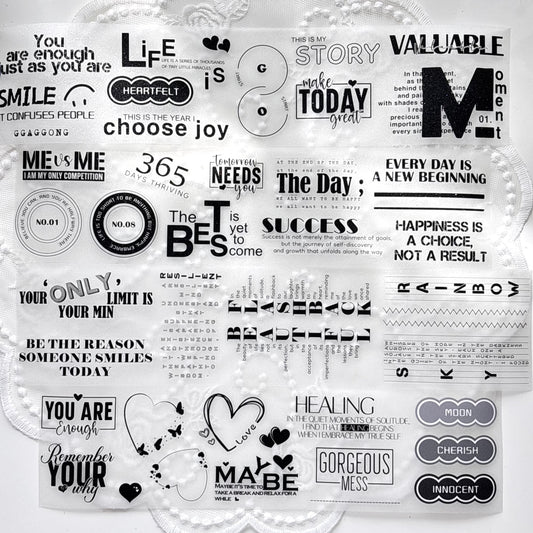 奢華文字 霧面PET紙膠帶 (割型)