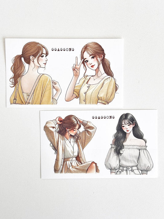 ggaggong女孩vol.1 模造紙貼紙包