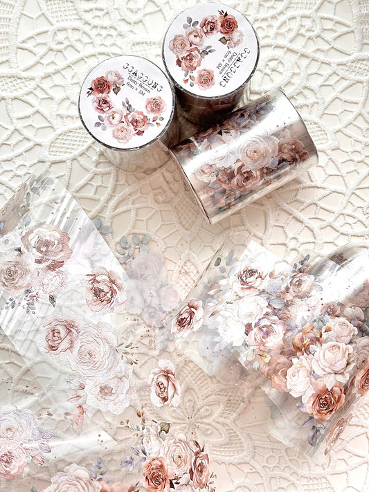 灰棕色 貝殼光亮面PET紙膠帶