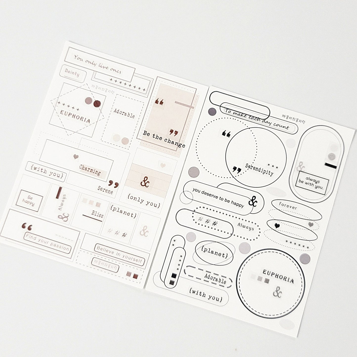 復古打字機字體透明貼紙包