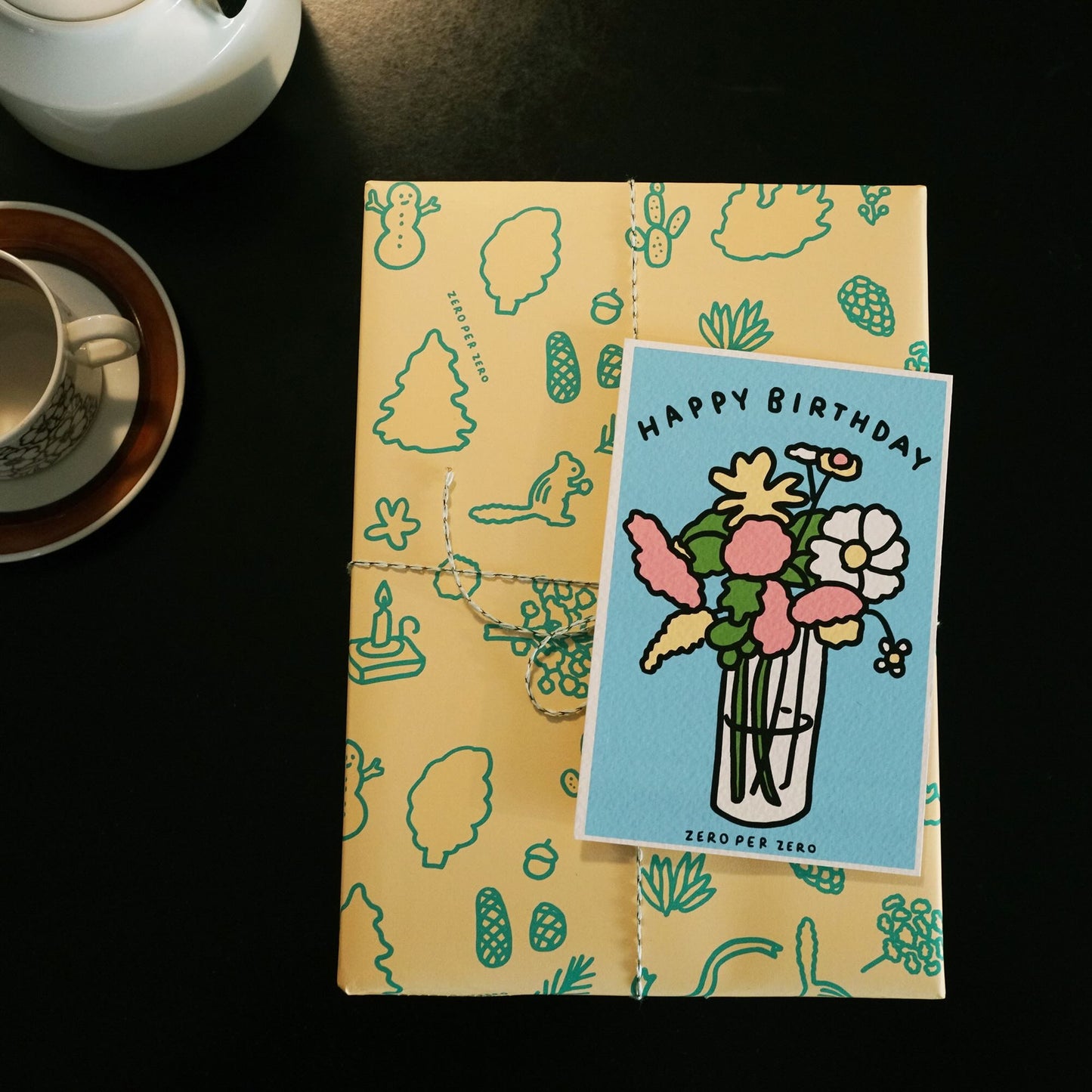 絹印明信片套組 生日