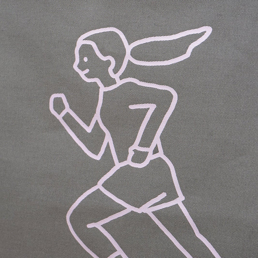 ZERO PER ZERO 帆布袋 奔跑女孩 (灰色)