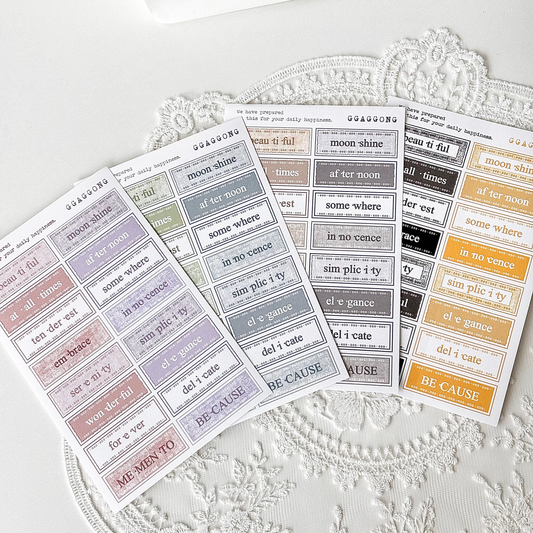 紋理標籤模造紙貼紙包