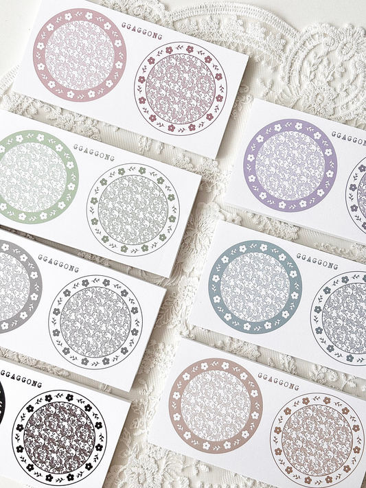 圓形小花便箋本