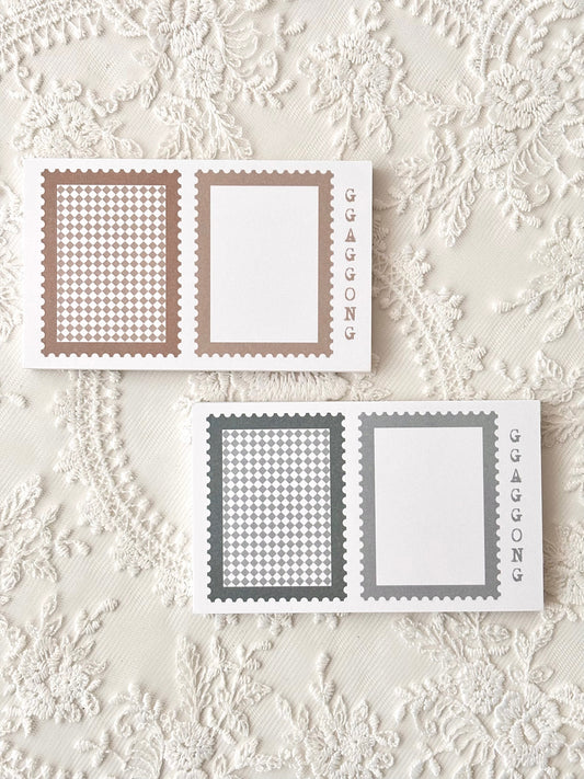 郵票框 便箋本套組 粉彩款