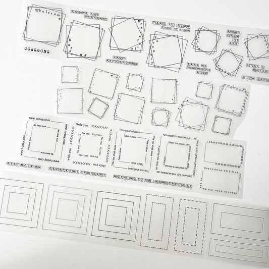 夢幻方塊 霧面PET紙膠帶