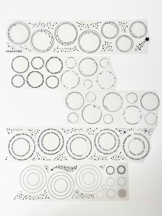夢幻圓形 霧面PET紙膠帶