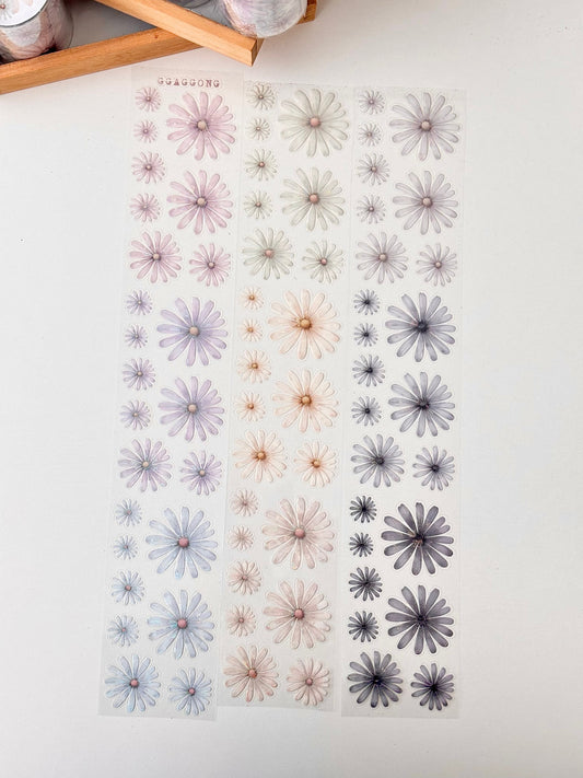 日照雛菊 亮面PET紙膠帶 (割型)