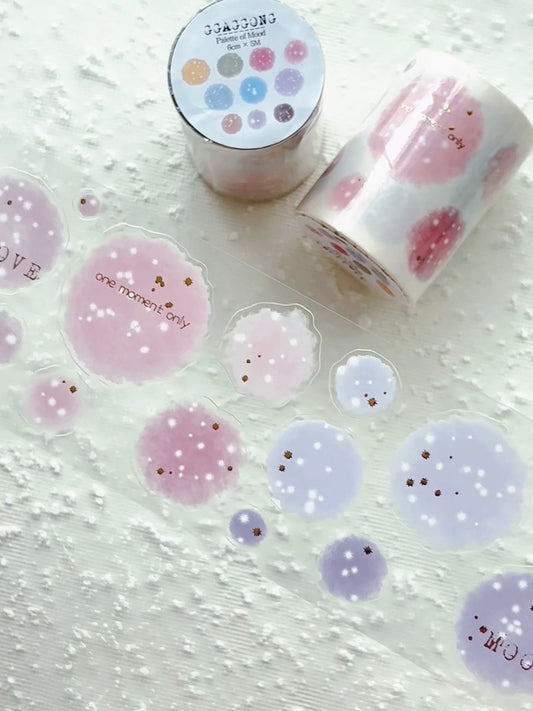 情緒調色盤 割型燙金紙膠帶 亮面PET / 日本和紙