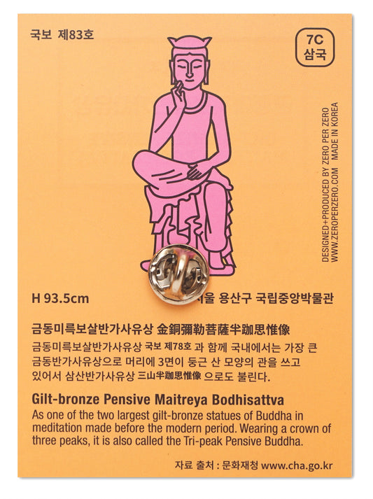 ZERO PER ZERO 徽章 鎏金銅彌勒菩薩沉思像