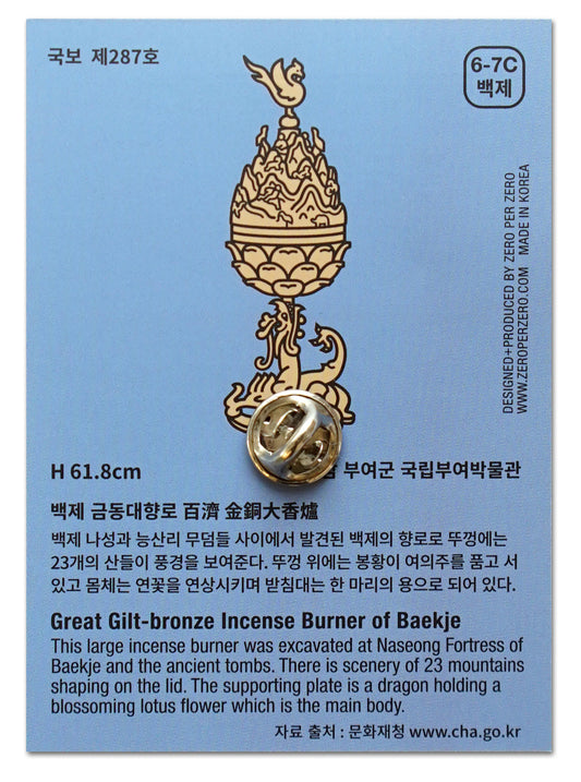 ZERO PER ZERO 徽章 百濟鎏金銅香爐