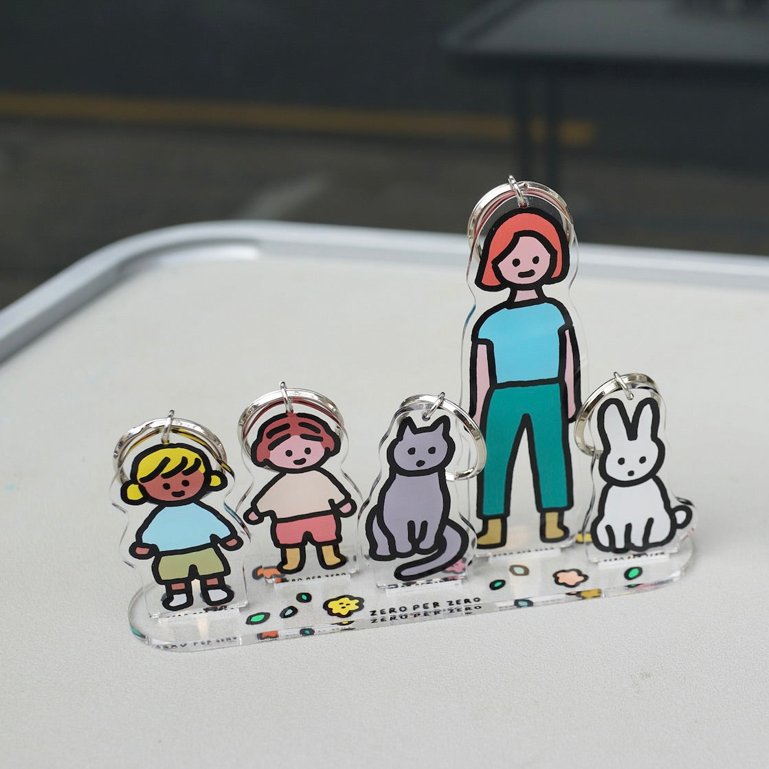 ZERO PER ZERO 可站立鑰匙圈 兔子 S