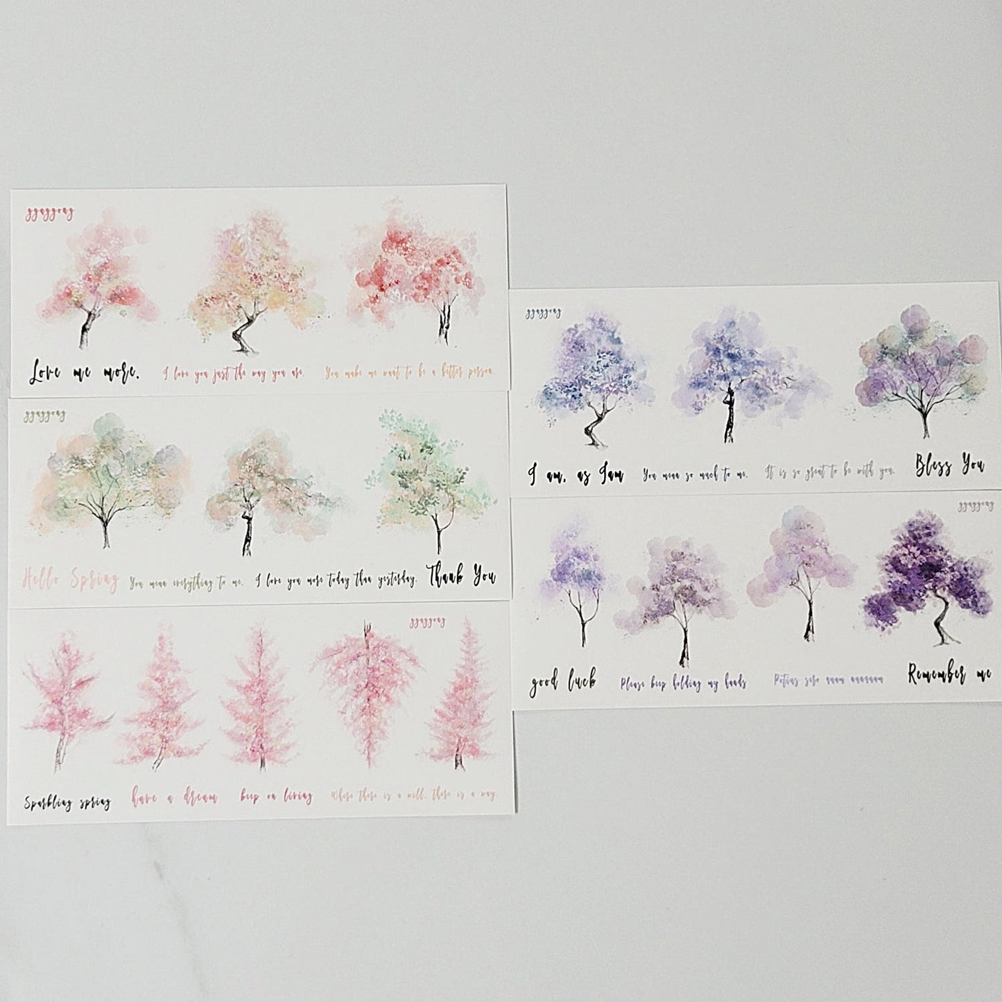棉花樹霧面透明貼紙包