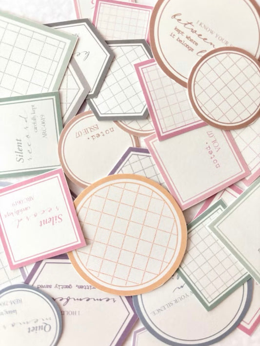 碎形圖案 便箋紙包 圓形 / 方形 / 六角形