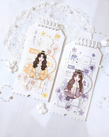 緞帶蕾絲 便條紙本 粉彩色 / 鮮豔色