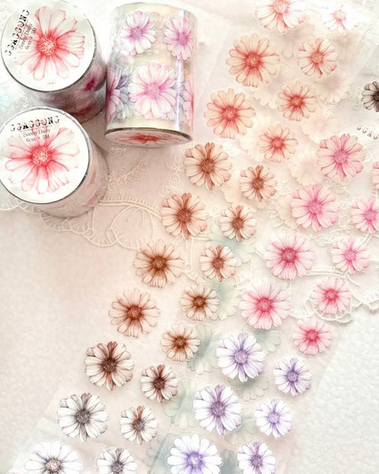 陽光雛菊 亮面PET紙膠帶 (割型)