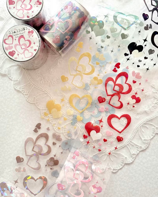 閃亮的心 亮面PET紙膠帶 (割型)