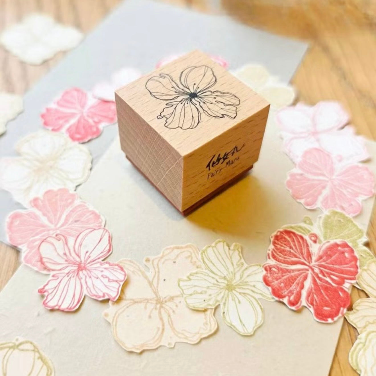 仙女丸 Fairy maru 線條花櫸木印章組